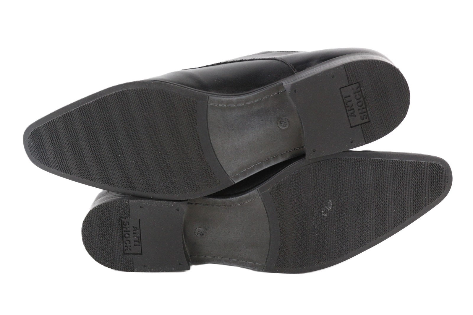 ARTISAN CRAFTED Men's EU42 Black Genuine Leather Classic Low-Top Formal Shoes