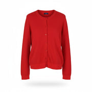 GANT medvilninis pikė kardiganas moterims L dydžio ryškiai raudonas vaflinis megztinis su sagomis, tamprus