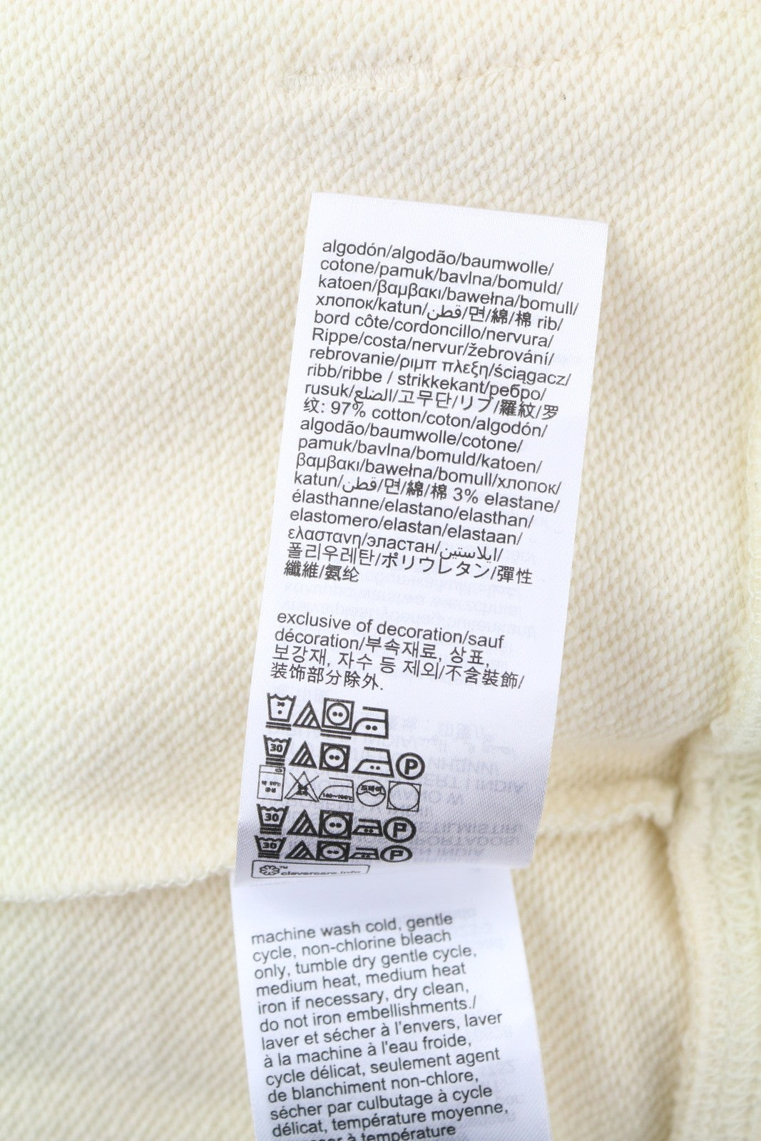 TOMMY HILFIGER Monotyope Box Men Hoodie XL Ivory Oversized Kangaroo Pullover