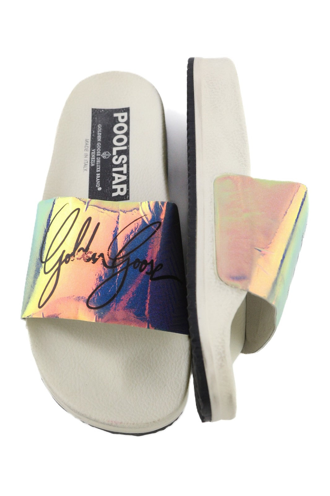 GOLDEN GOOSE Poolstar Women's EU39 White Summer Swimming Pool Slip On Slippers