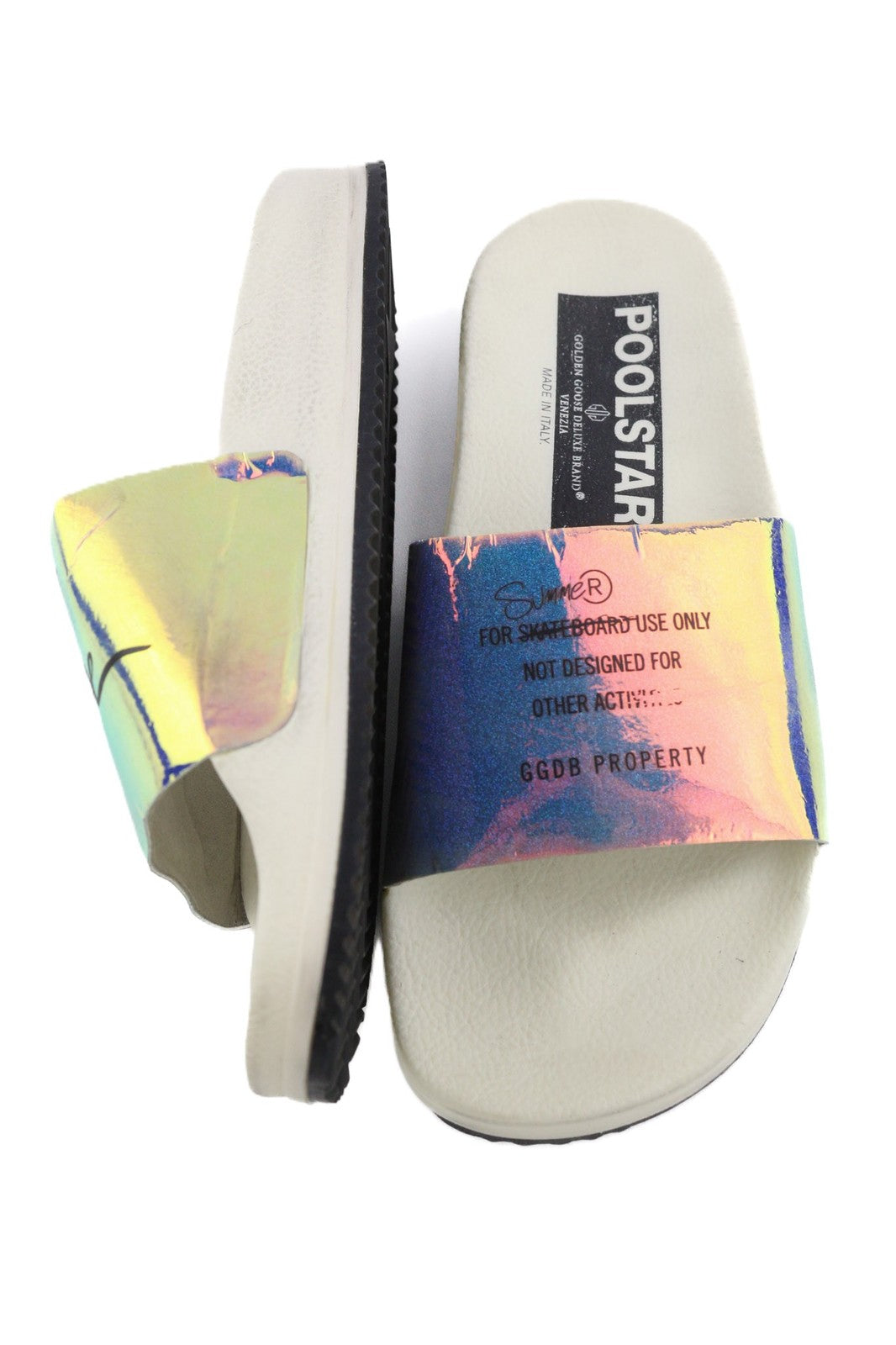 GOLDEN GOOSE Poolstar Women's EU39 White Summer Swimming Pool Slip On Slippers