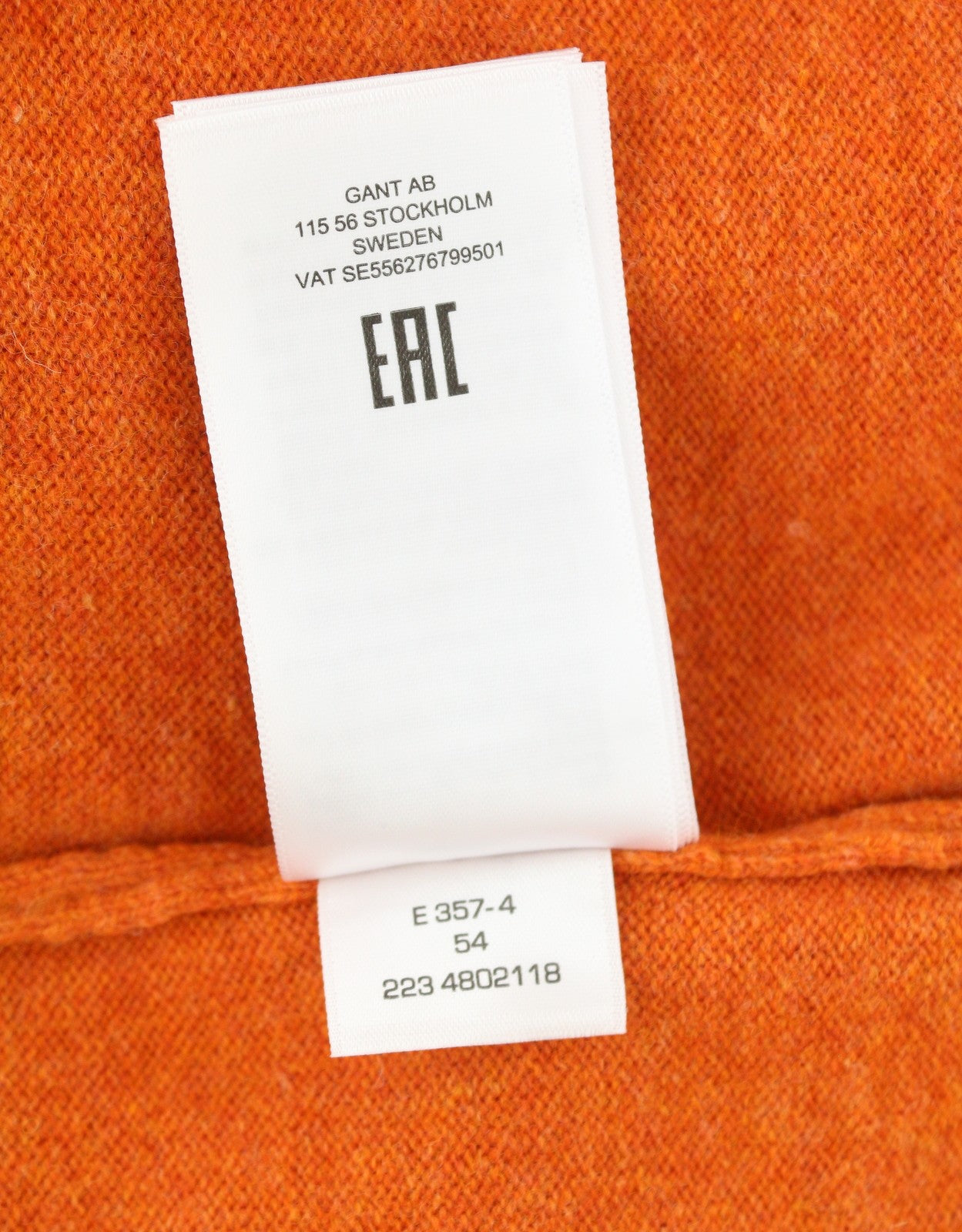 GANT Super Fine Lambswool Cardigan Women Jumper L Golden Orange Melange Button