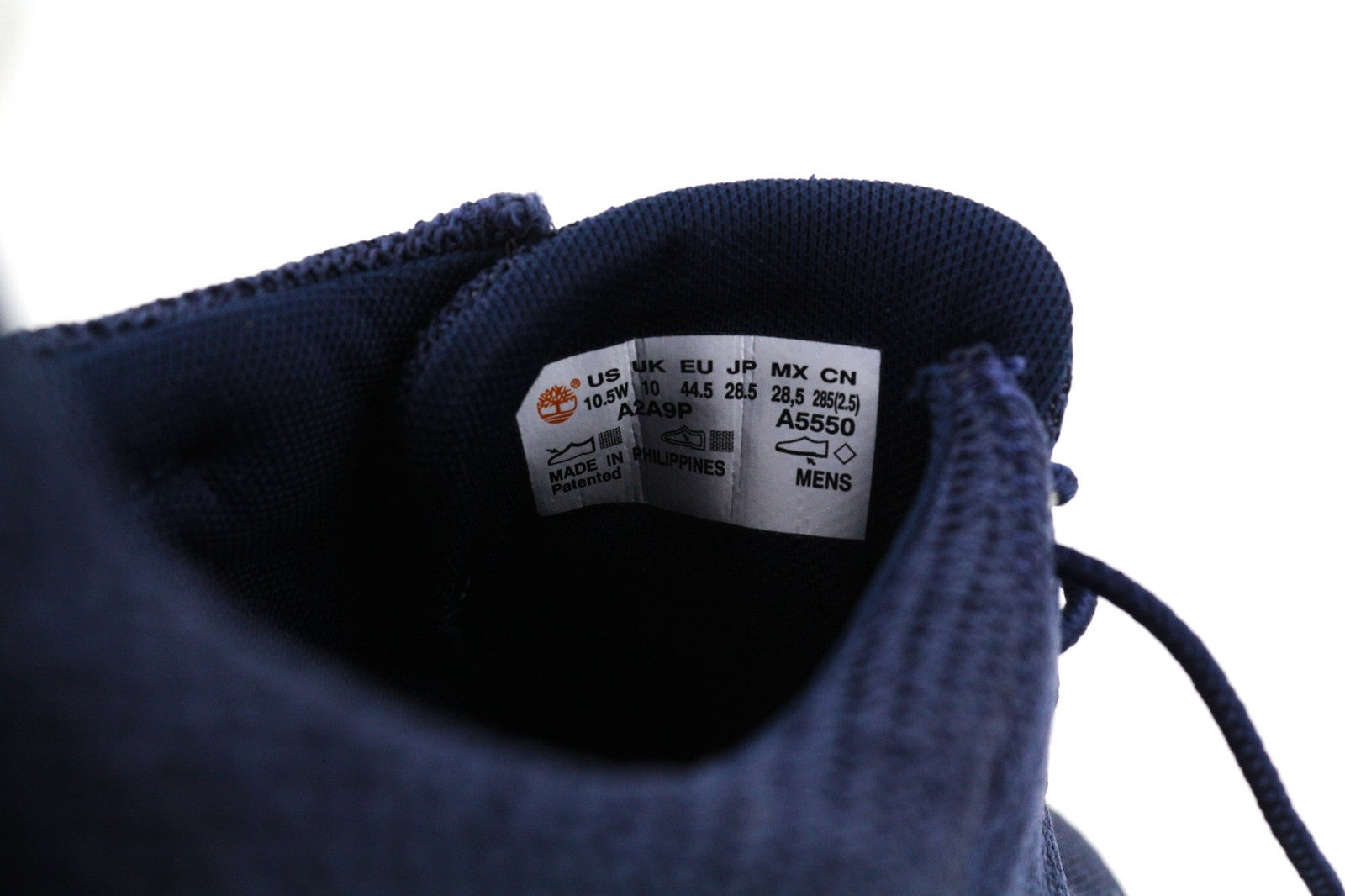 TIMBERLAND A2A9P-A5550 vyriški sportbačiai su žema pado apdaila, dydis EU43.5/44.5, mėlyni. 