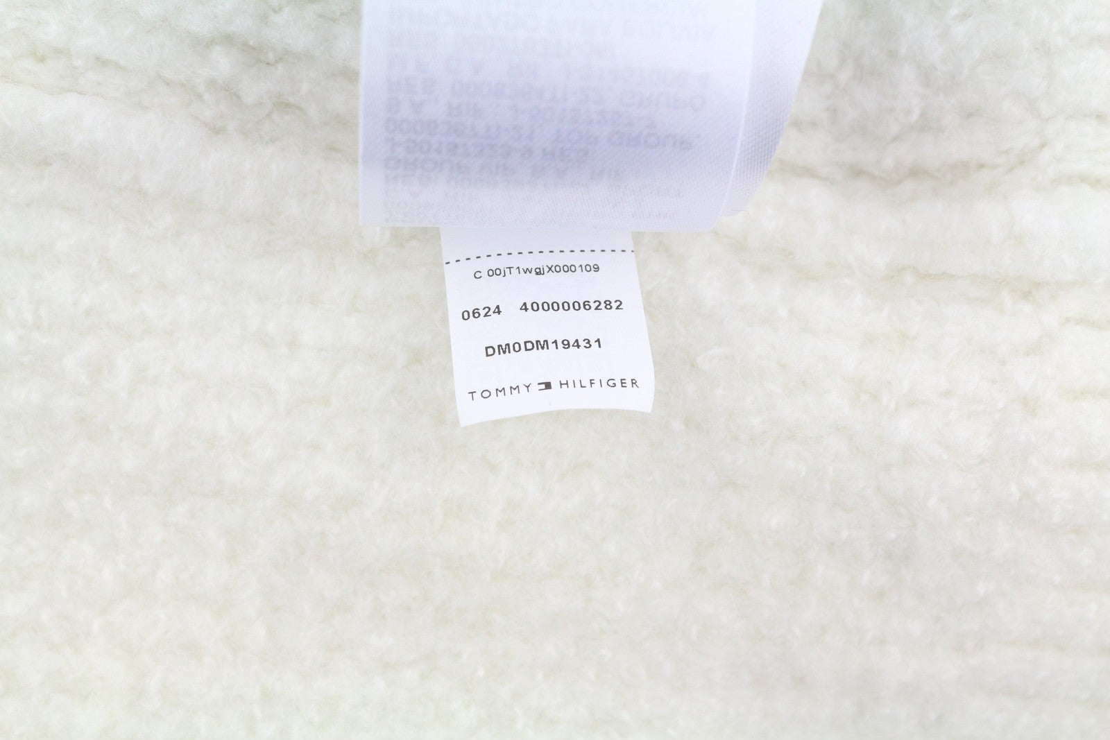 TOMMY HILFIGER Req Waffle Men Jumper M Ancient White Melan Crew Neck Pullover