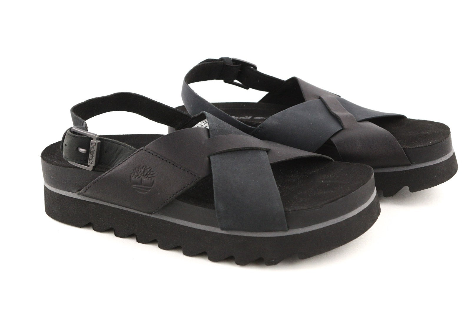 TIMBERLAND A23FE-A5734 moteriški juodi odiniai vasariniai basutės, dydis EU37/38 