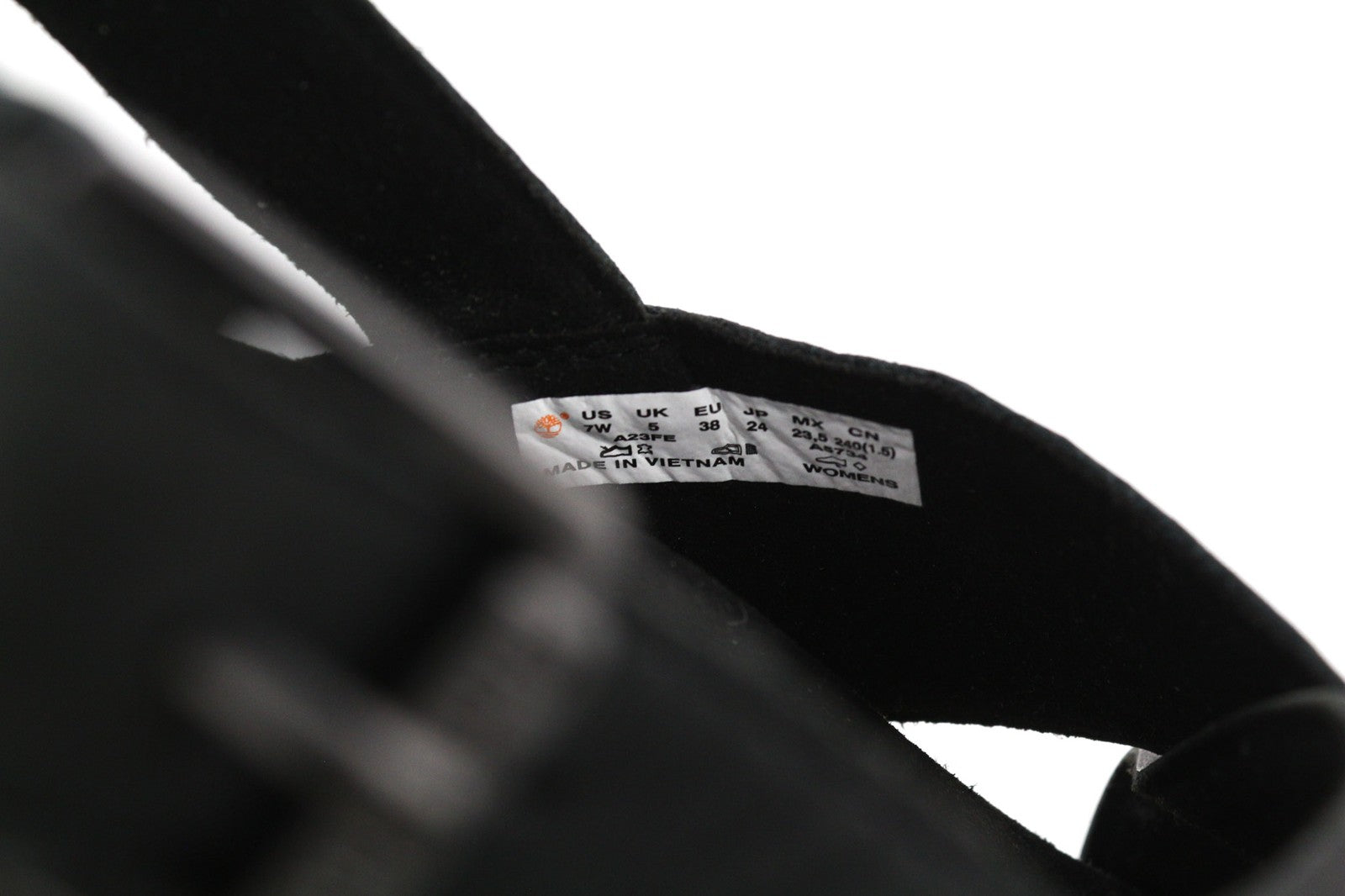 TIMBERLAND A23FE-A5734 moteriški juodi odiniai vasariniai basutės, dydis EU37/38 