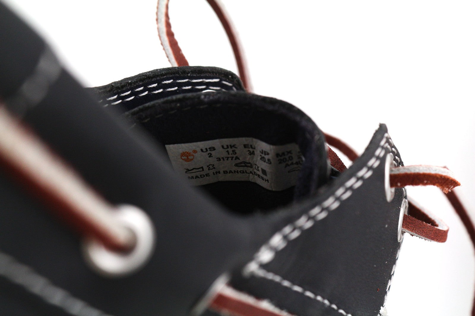 TIMBERLAND 3177A-A4498 Boys' EU33/34 Navy Genuine Leather Loafers Shoes