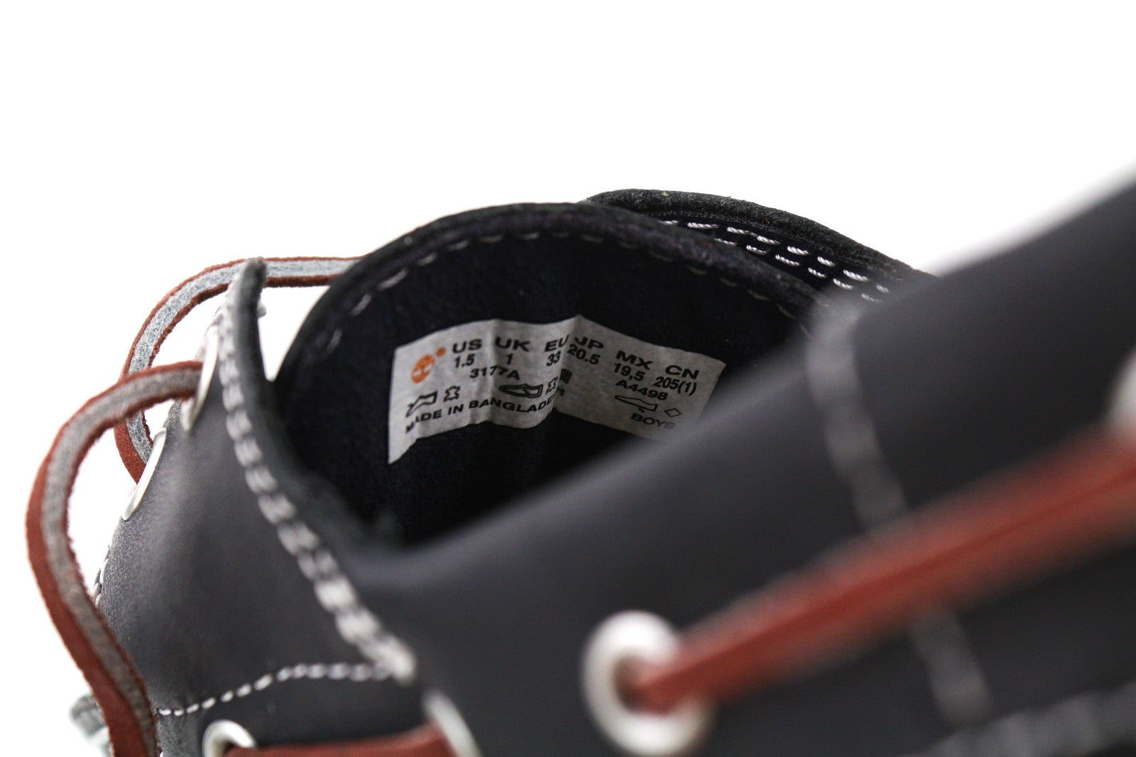 TIMBERLAND 3177A-A4498 Boys' EU33/34 Navy Genuine Leather Loafers Shoes