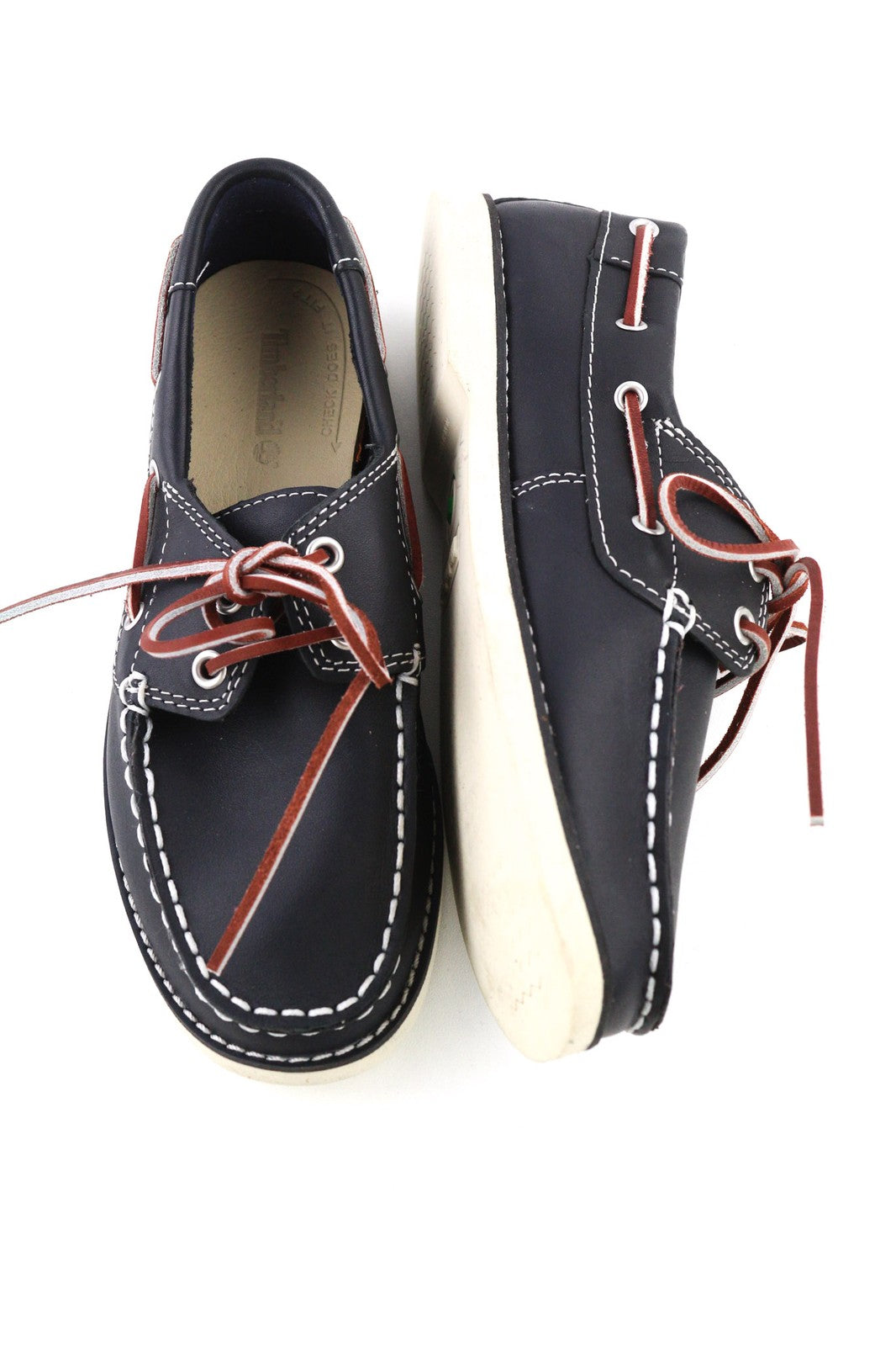 TIMBERLAND 3177A-A4498 Boys' EU33/34 Navy Genuine Leather Loafers Shoes