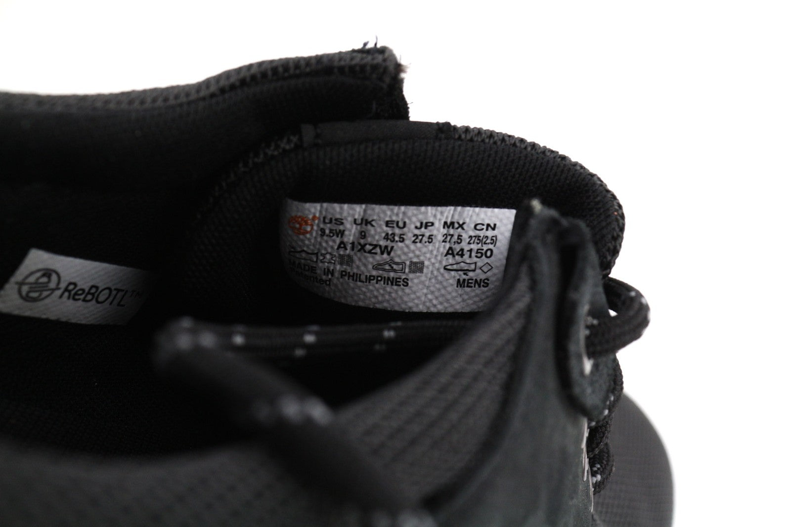 TIMBERLAND A1XZW-A4150 vyriški juodi sportbačiai su tekstiline oda, su detalėmis, 43/43.5 dydis. 