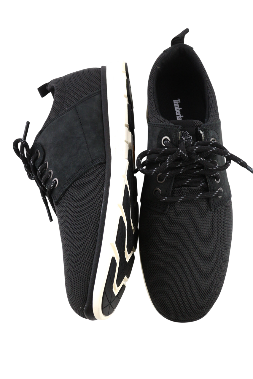 TIMBERLAND A1XZW-A4150 vyriški juodi sportbačiai su tekstiline oda, su detalėmis, 43/43.5 dydis. 