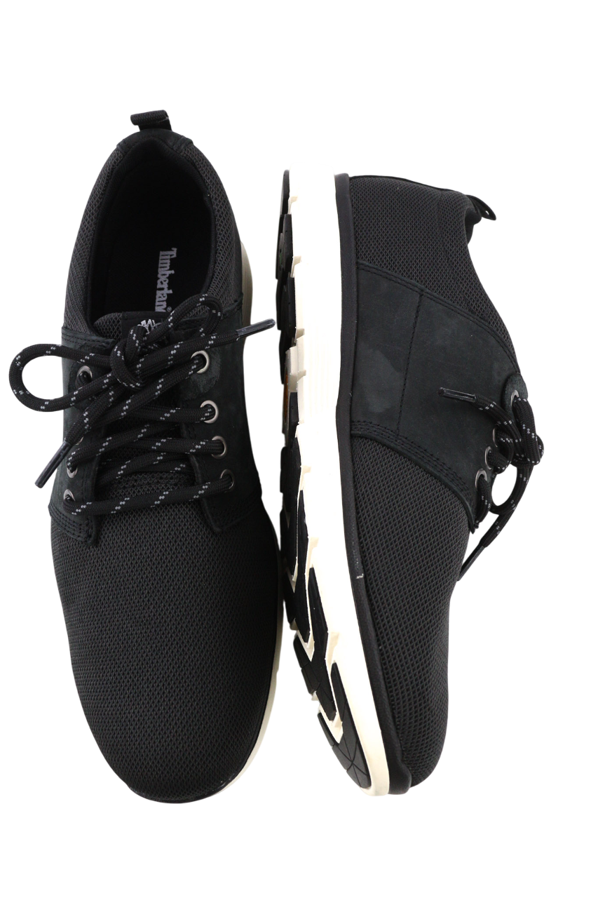 TIMBERLAND A1XZW-A4150 vyriški juodi sportbačiai su tekstiline oda, su detalėmis, 43/43.5 dydis. 