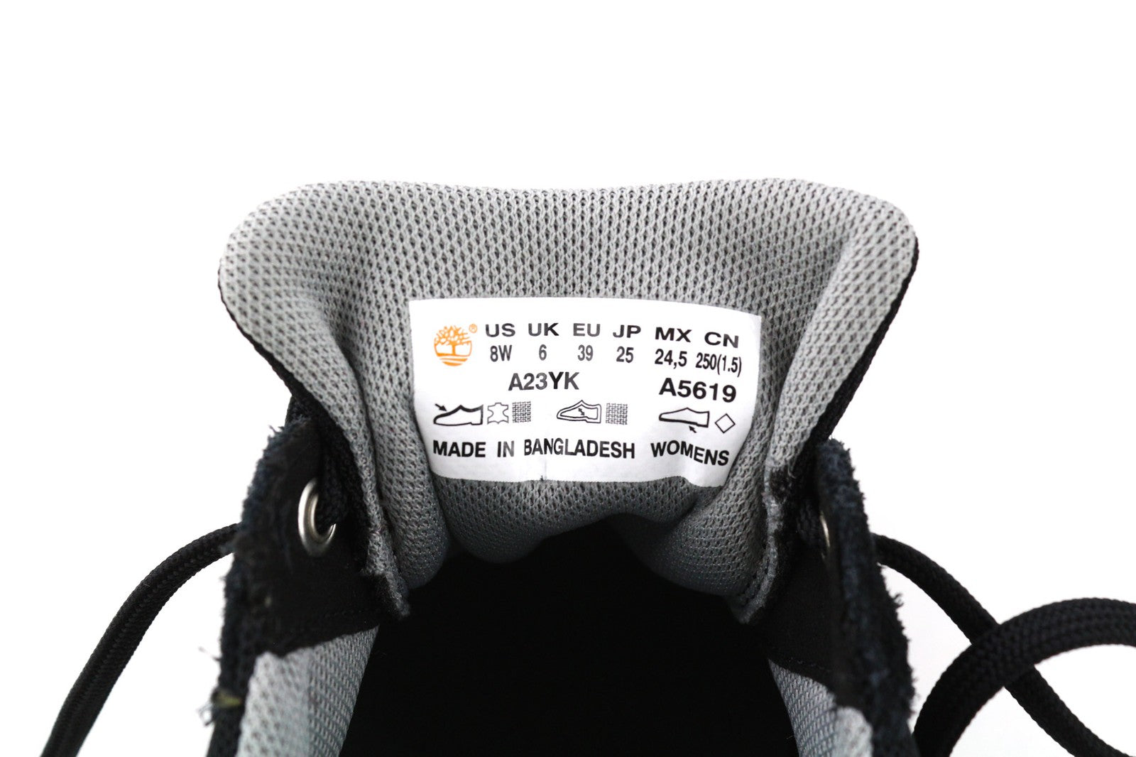 TIMBERLAND A23YK-A5519 moteriški juodi odiniai tekstiliniai sportbačiai, dydis EU38.5/39 