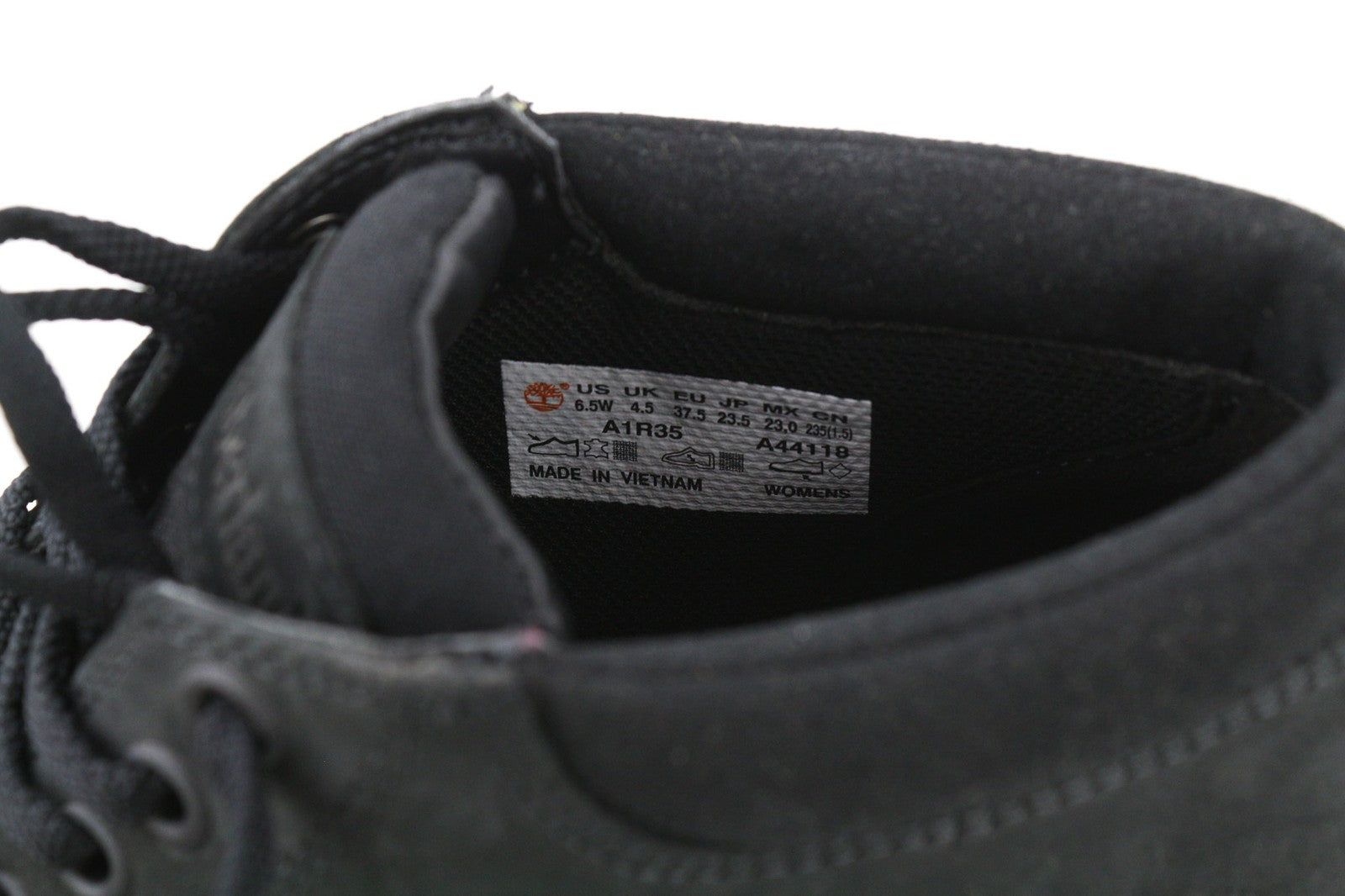 TIMBERLAND A1R35-A44118 moteriški juodi odiniai laisvalaikio batai su raišteliais, dydis EU37.5/38 