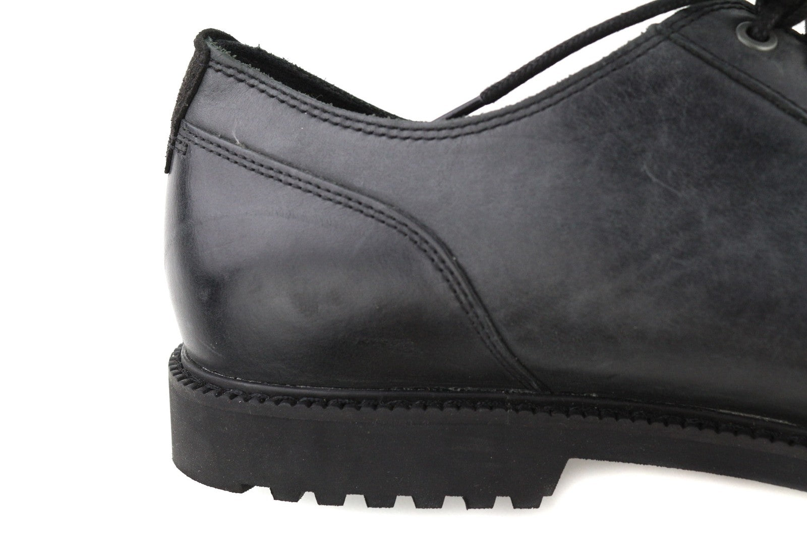 TIMBERLAND A1QE3-A4519 Men's EU45/45.5 Black Leather Low-Top Logo Lace Shoes