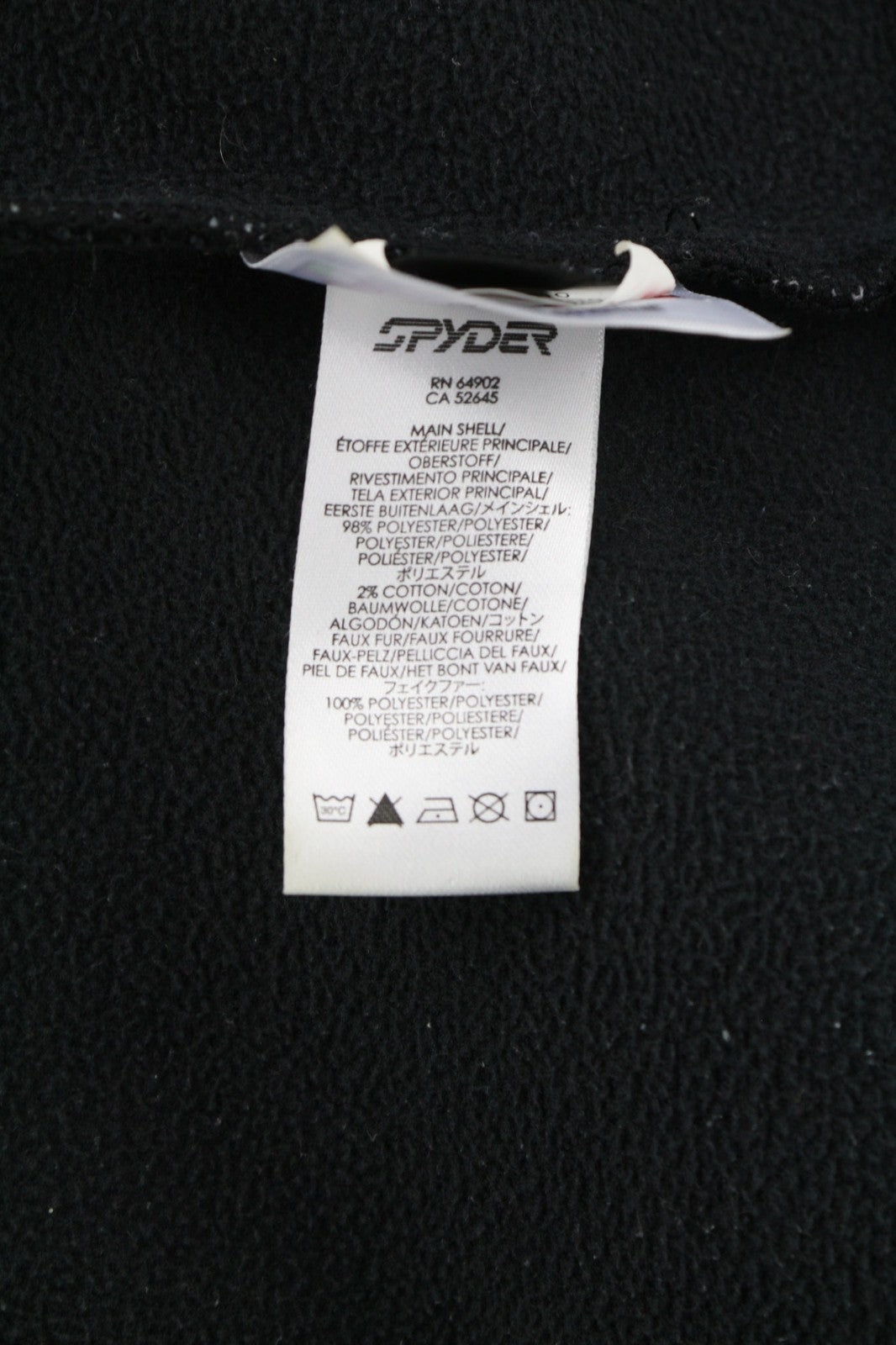 SPYDER Women's L Black Checked Hooded Lined Zip Casual Outdoor Jacket