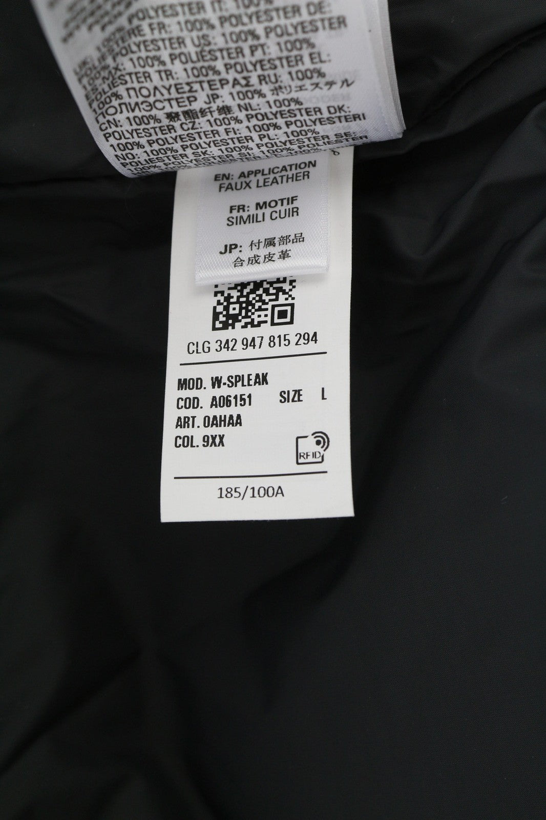 DIESEL W-Spleak vyriška striukė L, juoda, bomber stiliaus, su šiltinamomis užtrauktukais, RRP325