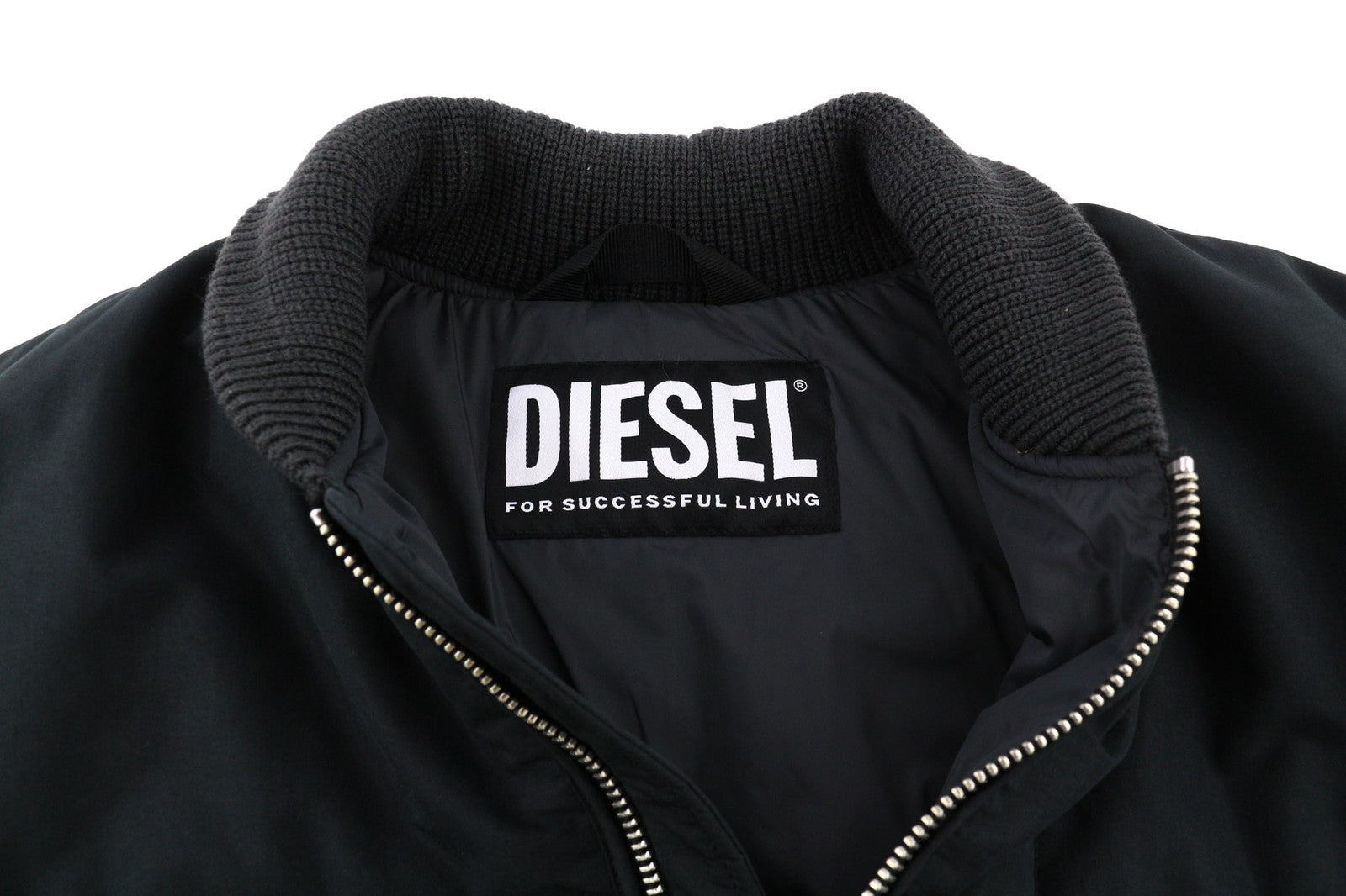 DIESEL W-Spleak vyriška striukė L, juoda, bomber stiliaus, su šiltinamomis užtrauktukais, RRP325