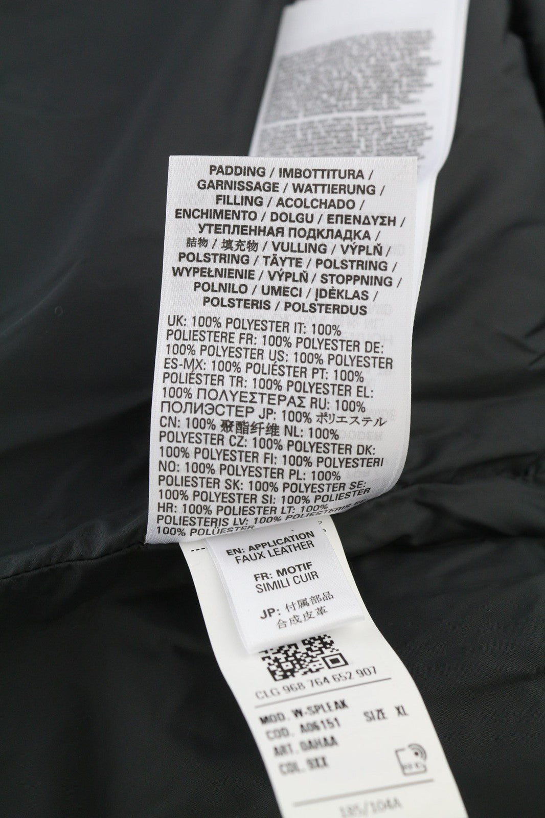 DIESEL W-Spleak vyriška striukė XL dydžio, juoda, su bomber pamušalu ir užtraukiamomis kišenėmis, RRP325 