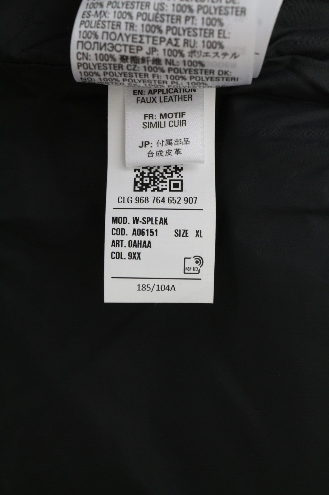 DIESEL W-Spleak vyriška striukė XL dydžio, juoda, su bomber pamušalu ir užtraukiamomis kišenėmis, RRP325 