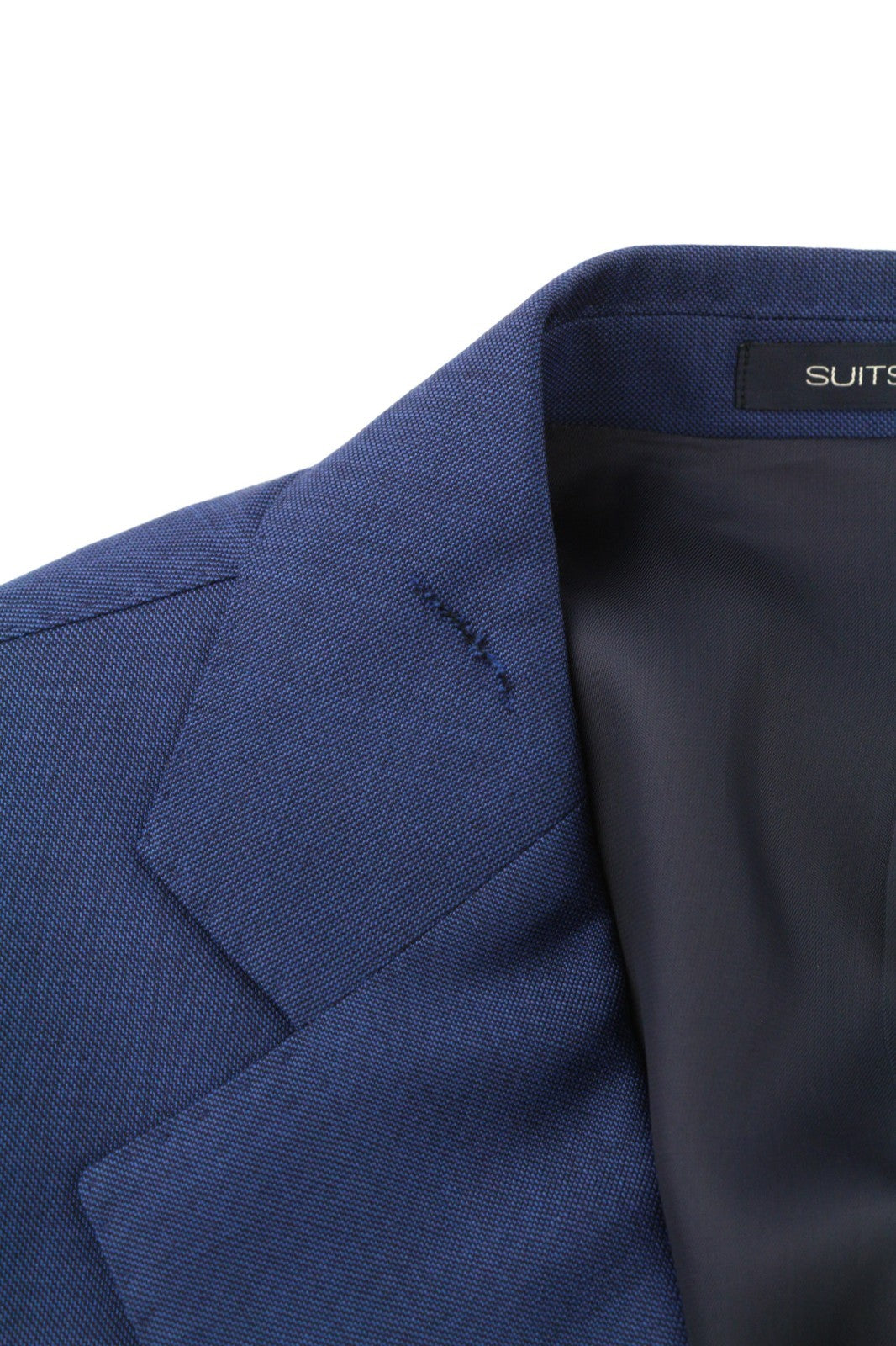 „SUITSUPPLY Lazio“ vyriškas UK38R „Super 110s“ vilnonis mėlynas plonas vieneilis švarkas 