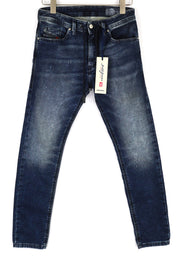 DIESEL Thommer CB-NE 0699Z vyriški džinsai W28 mėlyni, skalbti, prigludę, tamprūs užtrauktukai 