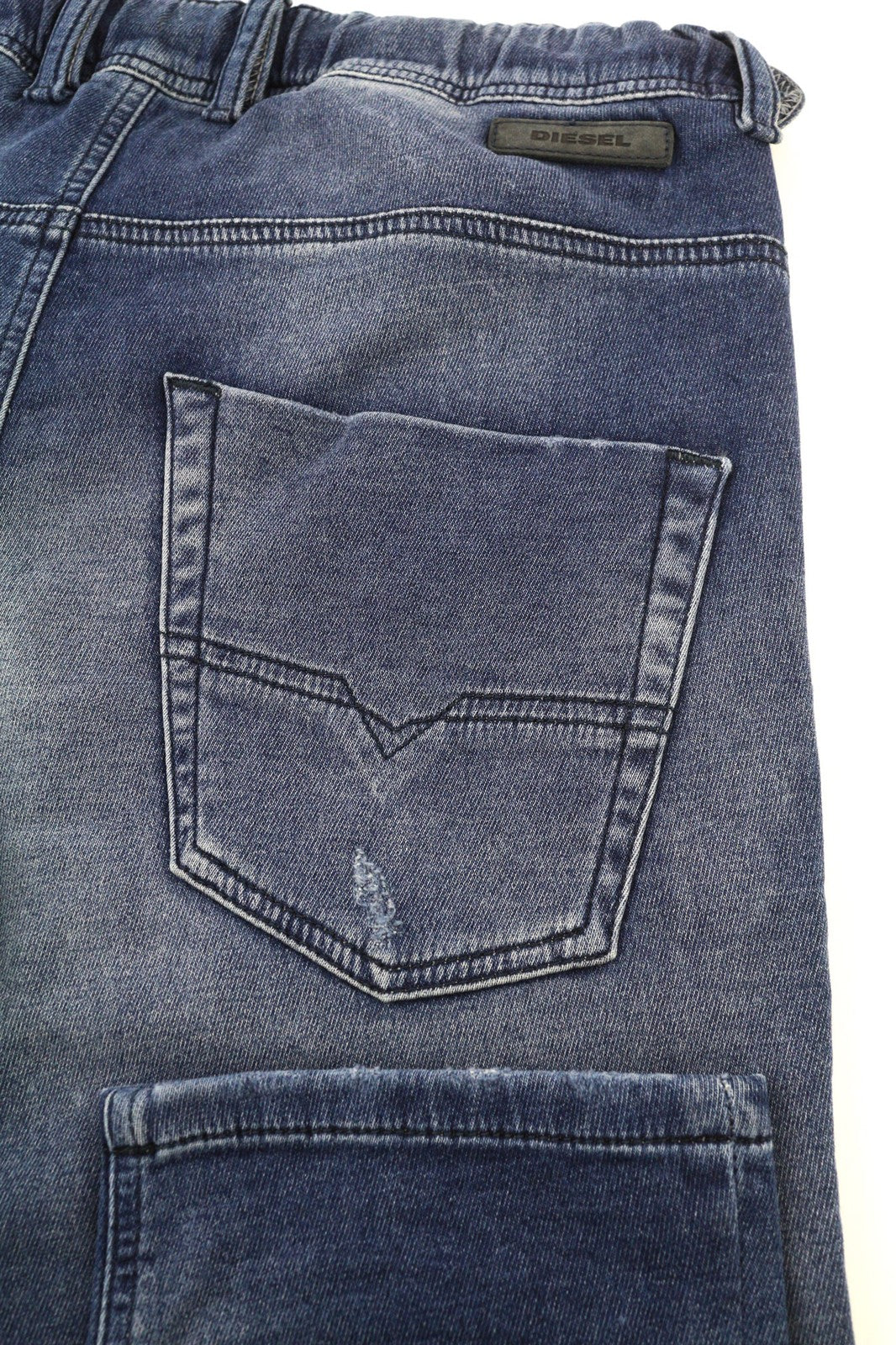 DIESEL Krooly R-NE 084PE vyriški džinsai W28 Blue Distress Jogg Slim Stretch 