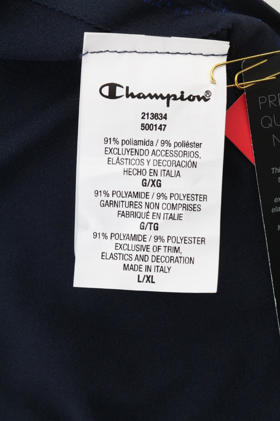 CHAMPION vyriški L/XL dydžio mėlyni tamprūs ilgomis rankovėmis sportiniai marškinėliai su logotipu 