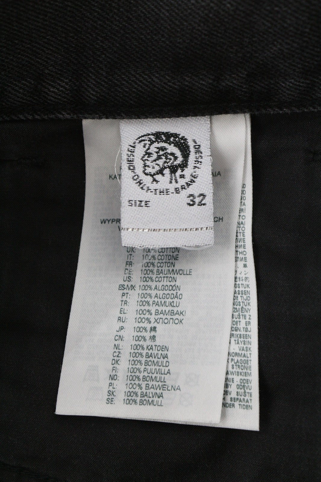 DIESEL D-Kras 009QV vyriški džinsai W32/L30 juodi, prigludę, su sagomis RRP420 