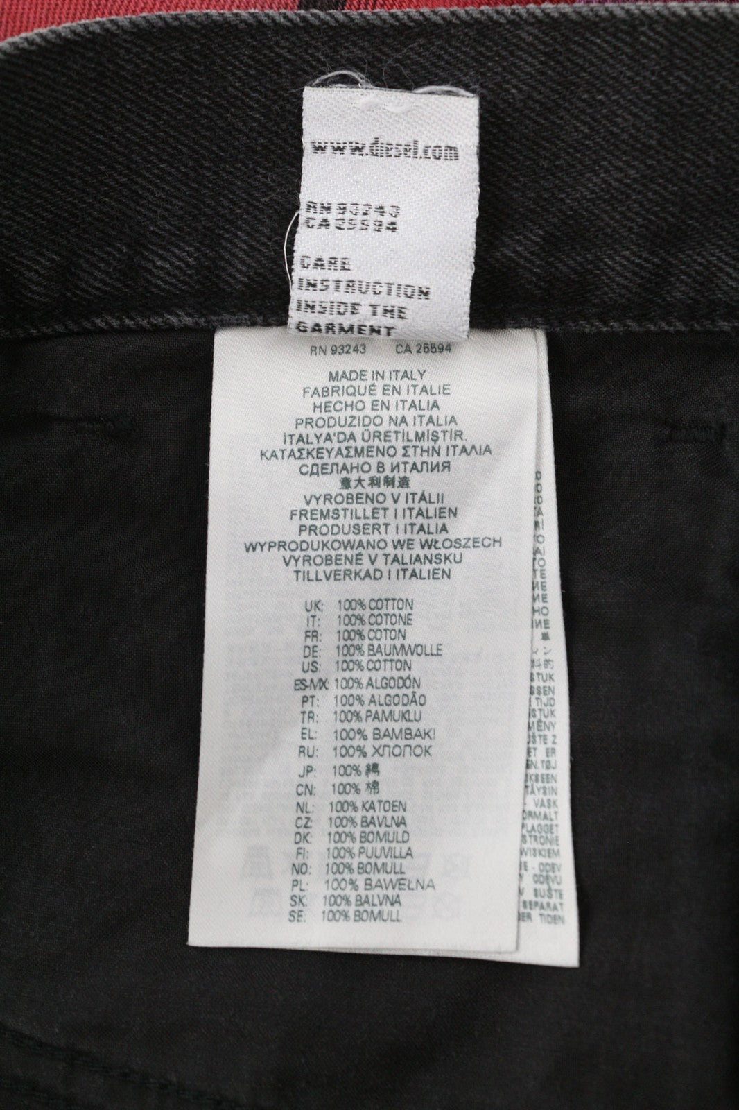 DIESEL D-Kras 009QV vyriški džinsai W32/L30 juodi, prigludę, su sagomis RRP420 