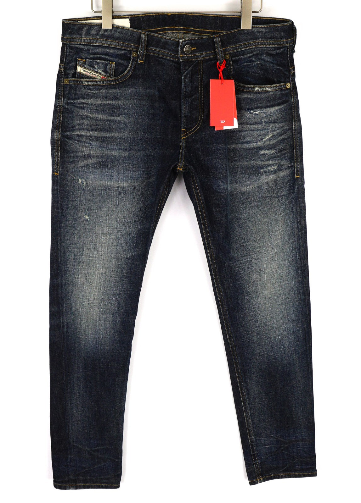 DIESEL Thommer-X 0096U vyriški džinsai W38/L32 mėlyni, aptempti, tamprūs užtrauktukai 