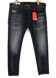 DIESEL Thommer-X 0096U vyriški džinsai W38/L32 mėlyni, aptempti, tamprūs užtrauktukai 