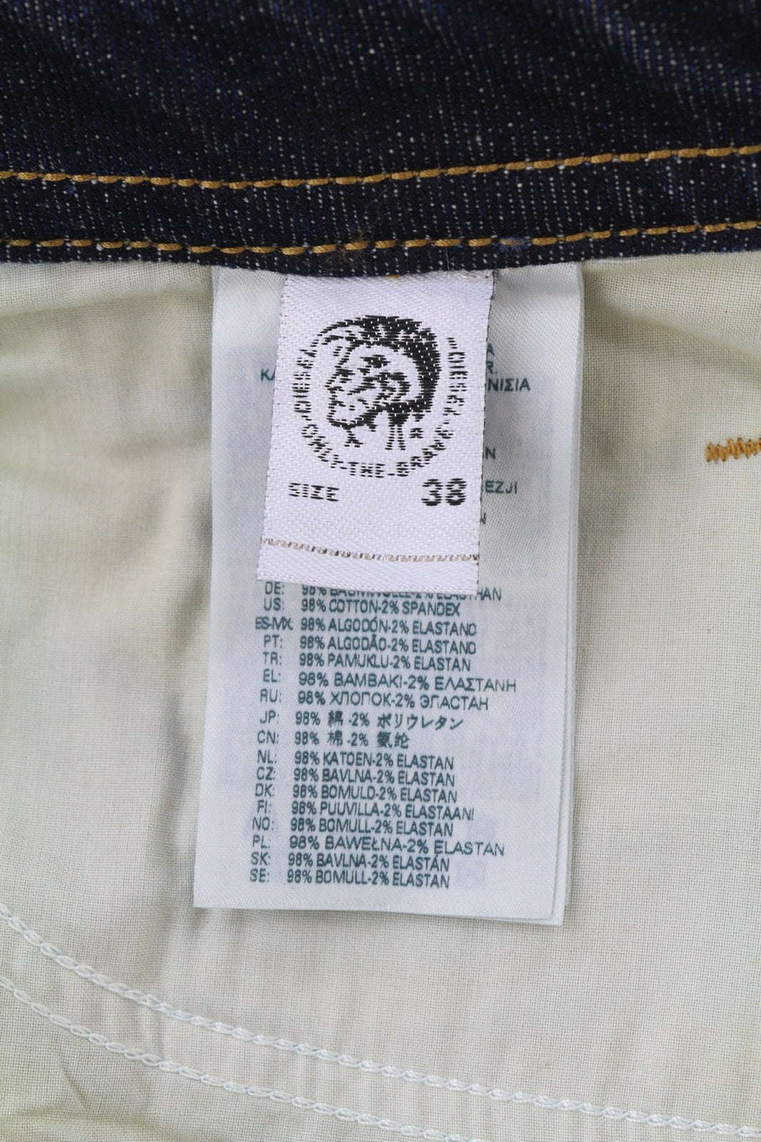 DIESEL Thommer-X 0096U vyriški džinsai W38/L32 mėlyni, skalbti, ploni, su užtrauktuku. 