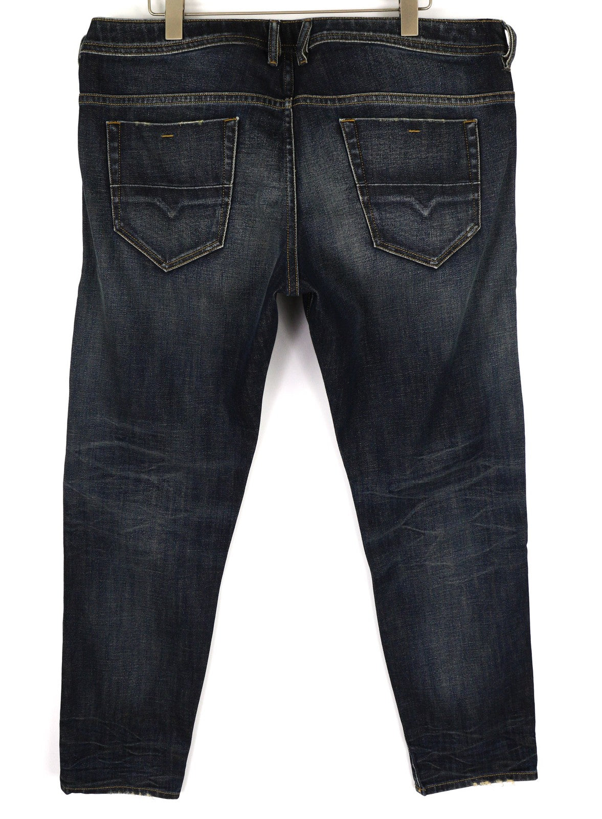 DIESEL Thommer-X 0096U vyriški džinsai W40/L32 tamsiai mėlyni, aptempti, su užtrauktuku 