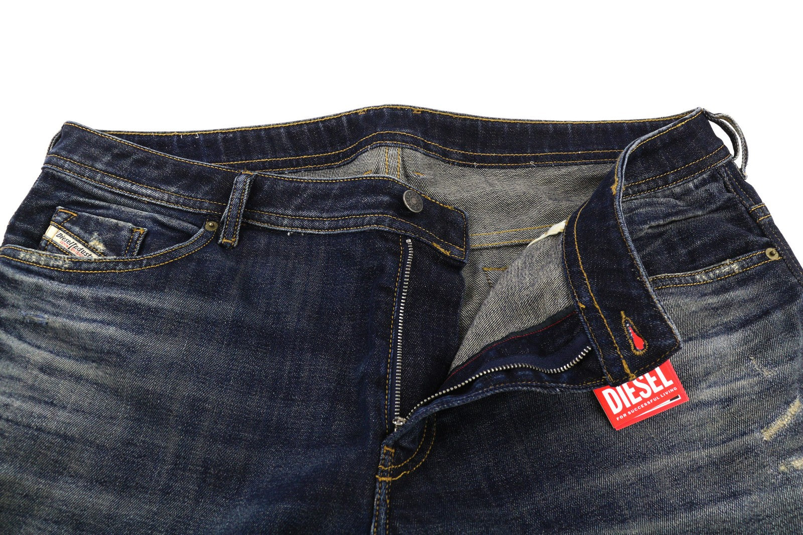 DIESEL Thommer-X 0096U vyriški džinsai W40/L32 tamsiai mėlyni, aptempti, su užtrauktuku 