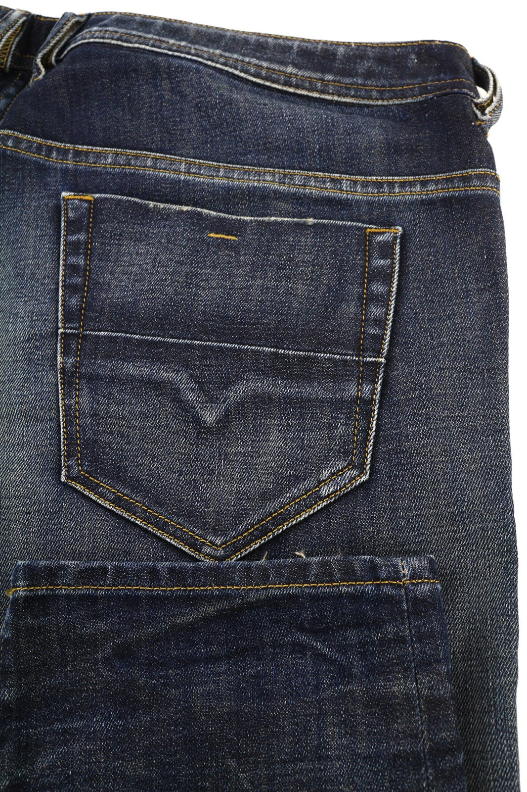 DIESEL Thommer-X 0096U vyriški džinsai W40/L32 tamsiai mėlyni, aptempti, su užtrauktuku 