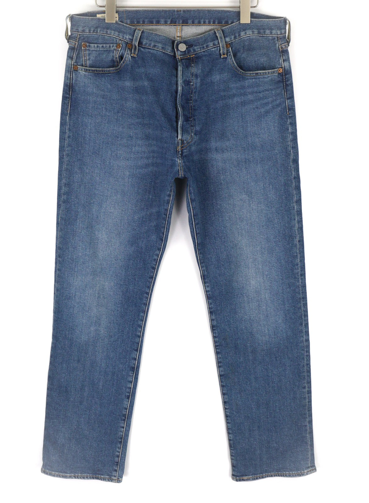 LEVI STRAUSS &amp; CO 501 vyriški W36/L32 mėlyni tamprūs, tiesaus kirpimo, skalbti džinsai 