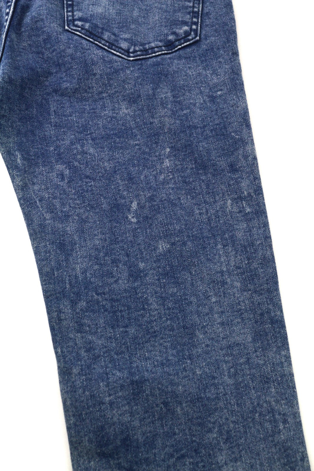 PULL &amp; BEAR vyriški mėlyni tamprūs, morkų kirpimo, laisvalaikio stiliaus džinsai su 5 kišenėmis, EU34 dydis 