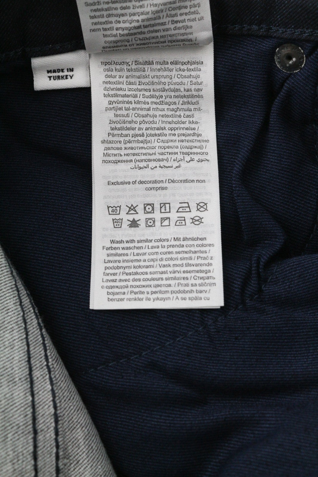 JACK &amp; JONES Tim vyriški W27/L32 juodi medvilniniai tamprūs ploni tiesaus kirpimo džinsai su sagomis 