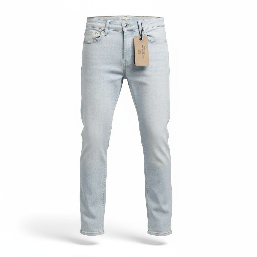 SCOTCH &amp; SODA Ralston vyriški šviesiai mėlyni grynos medvilnės įprasto kirpimo džinsai W28/L32 