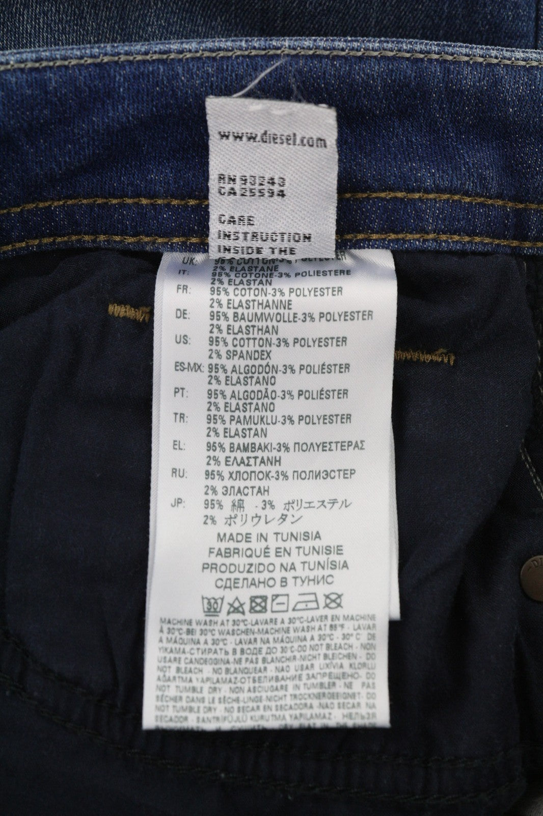 DIESEL Thommer-T 084RK vyriški džinsai W29 Jogg Sweat Slim Fit skalbiami tampriai 