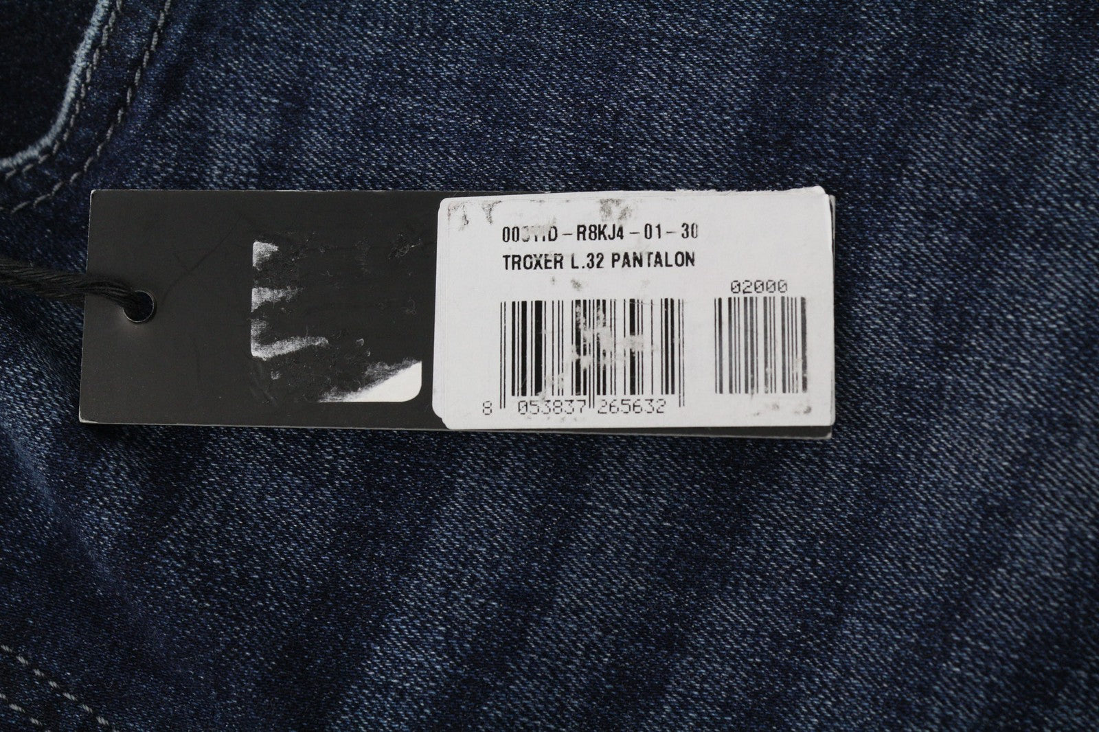 DIESEL Troxer R8KJ4 vyriški džinsai W30/L32 Slim Skinny, skalbtos mėlynos spalvos, dirbtinio intelekto 