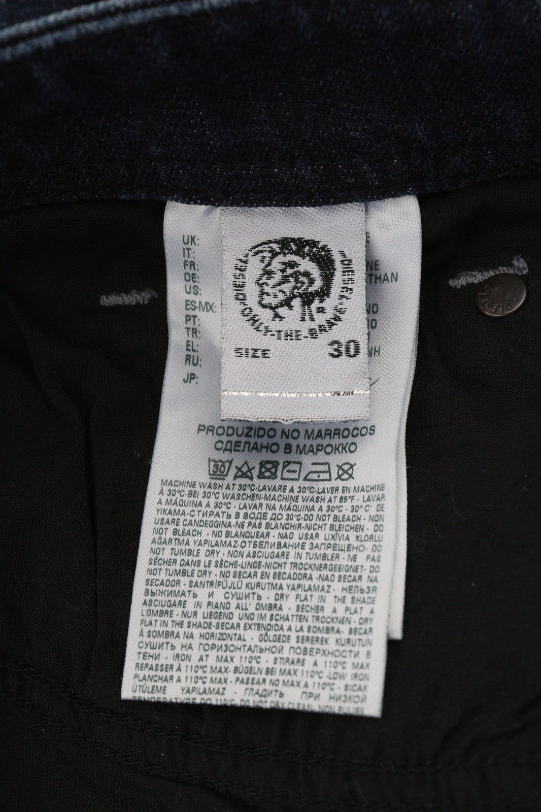 DIESEL Troxer R8KJ4 vyriški džinsai W30/L32 Slim Skinny, skalbtos mėlynos spalvos, dirbtinio intelekto 