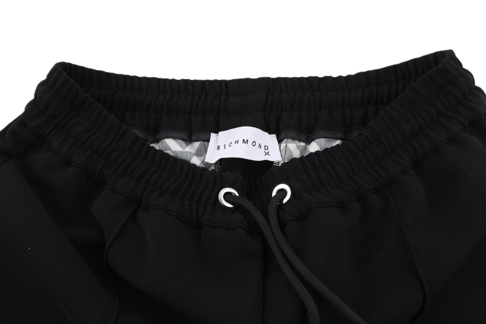 JOHN RICHMOND vyriškos juodos tamprios S dydžio laisvalaikio kelnės su raišteliu 