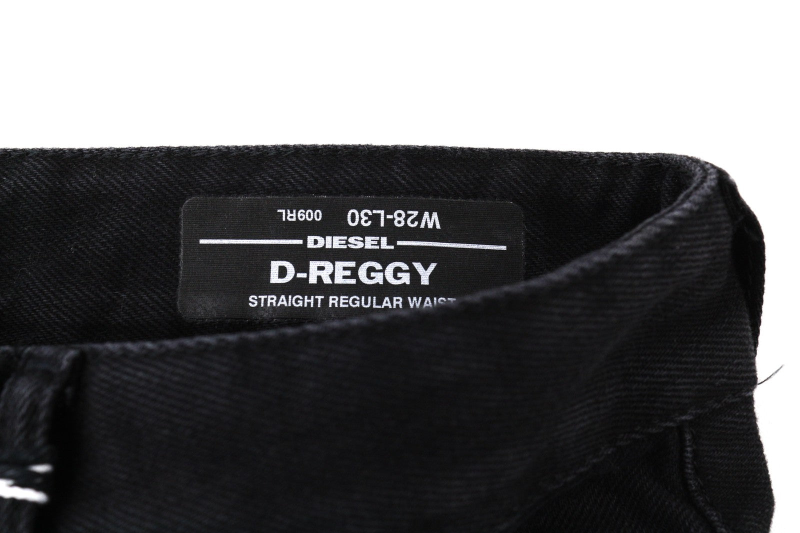 DIESEL D-Reggy 009RL Women's Jeans W28/L30 Black Straight Zip Fly Mid-Rise