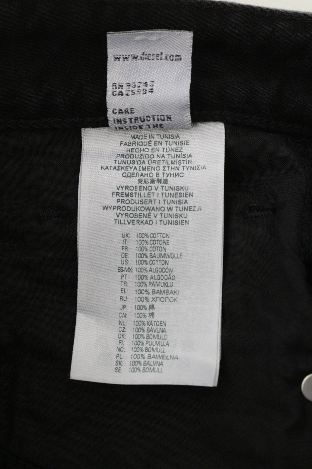 DIESEL D-Reggy 009RL Women's Jeans W28/L30 Black Straight Zip Fly Mid-Rise