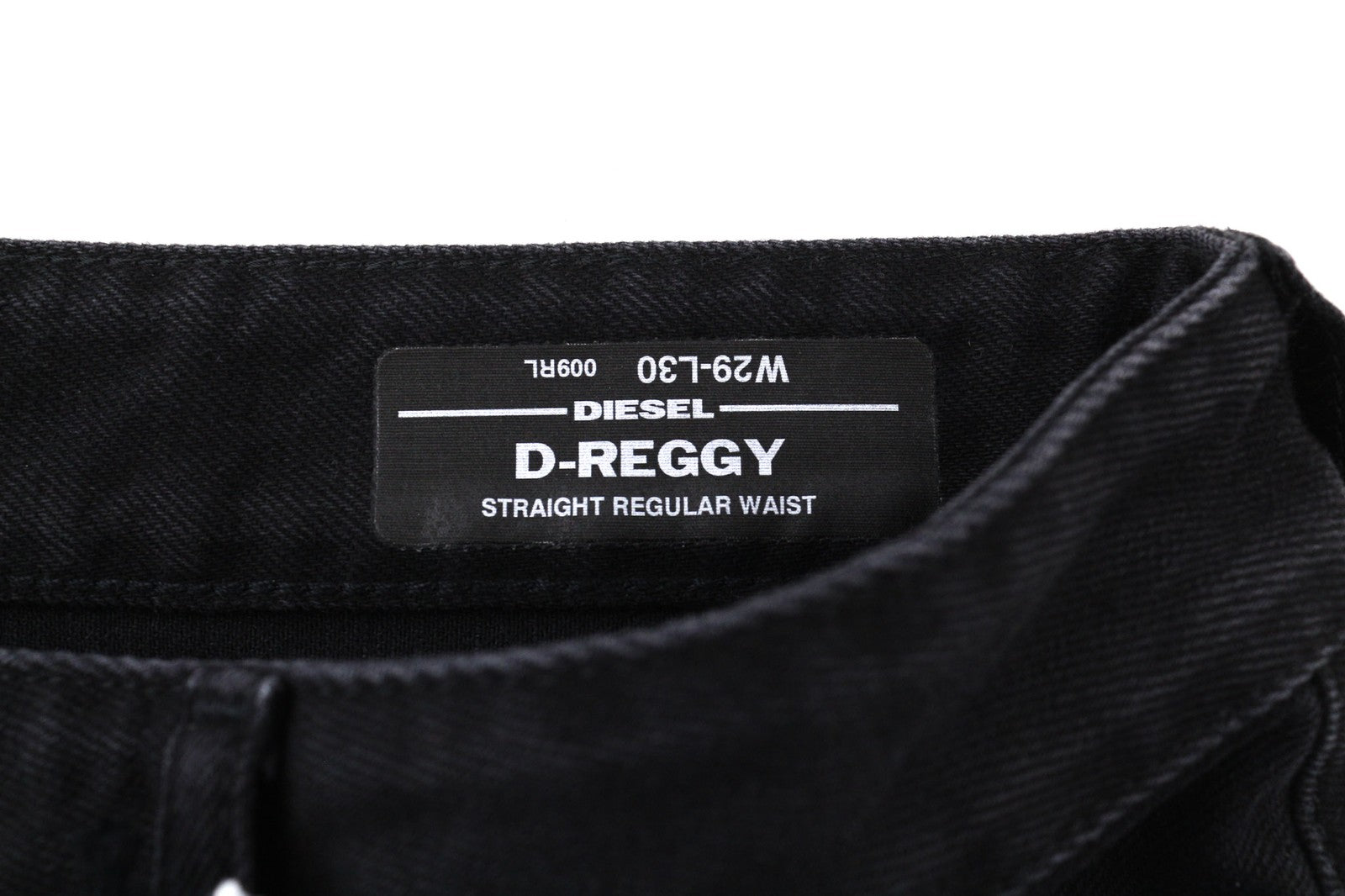 DIESEL D-Reggy 009RL Women's Jeans W29/L30 Black Regular Straight Zip Fly