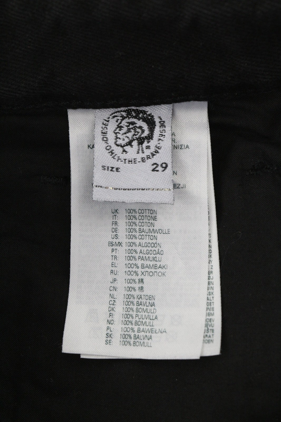 DIESEL D-Reggy 009RL Women's Jeans W29/L30 Black Regular Straight Zip Fly