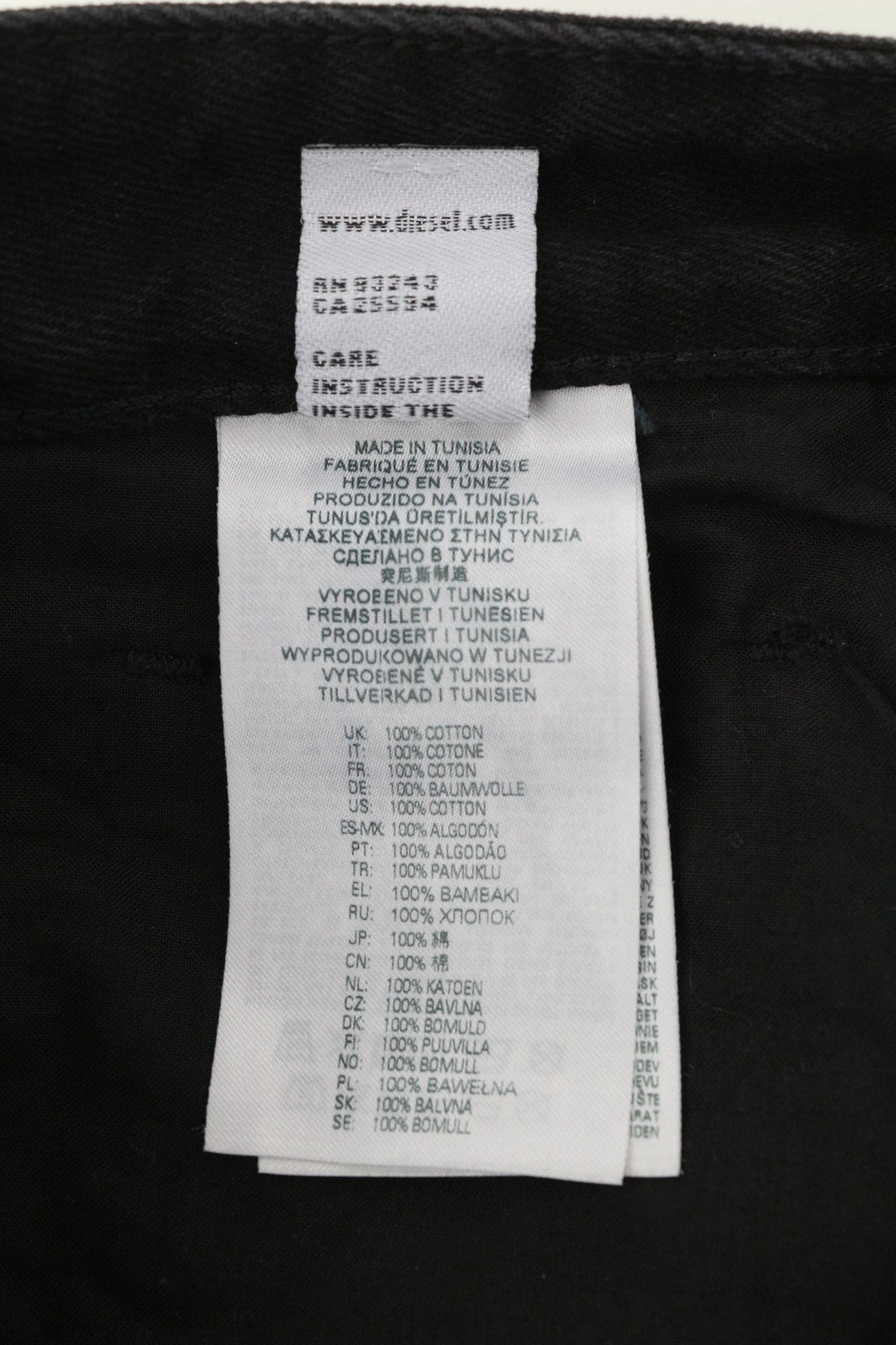 DIESEL D-Reggy 009RL Women's Jeans W29/L30 Black Regular Straight Zip Fly