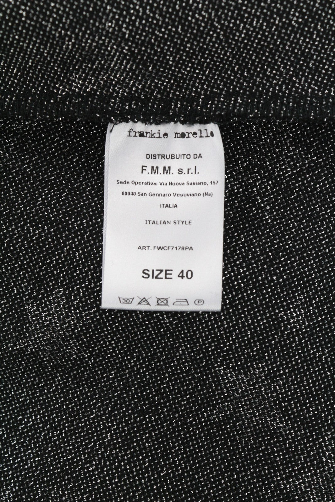 FRANKIE MORELLO Vidor moteriškos kelnės 40 juodos žvaigždės rašto plonas elastingas juosmuo 